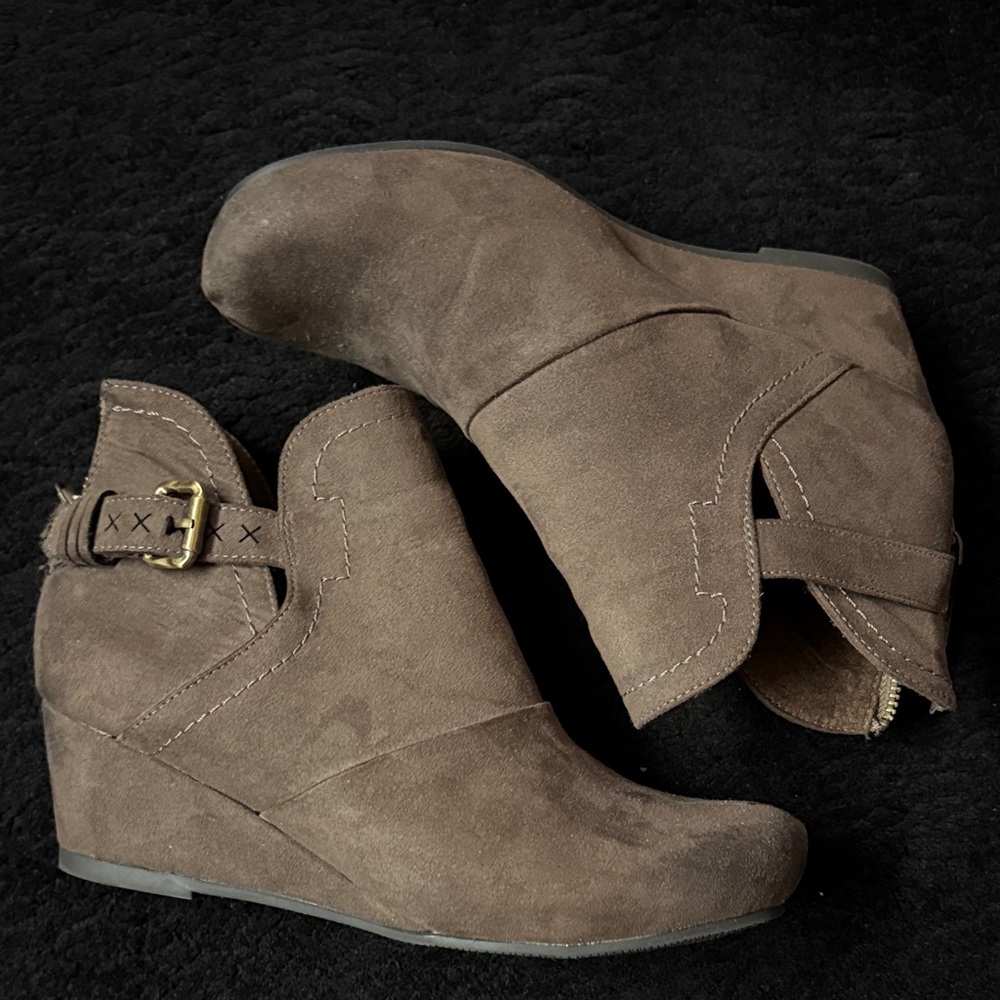 Brown Suede Ankle Boots